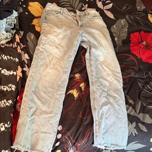 Garage Light Blue Straight Leg Jeans
